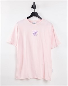 Розовая футболка с принтом логотипа Fresh ego kid