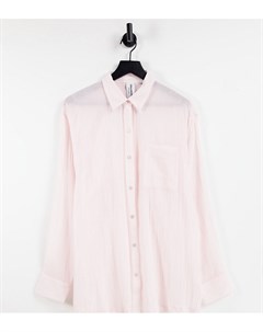 Oversized рубашка розового цвета от комплекта Collusion