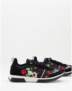 Черные кроссовки с цветочным принтом Ceyuh Ted baker london