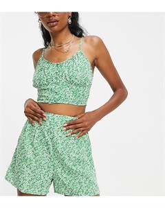 Зеленые шорты с цветочным принтом от комплекта Influence tall