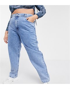 Голубые выбеленные джинсы в винтажном стиле 90 х Inspired Reclaimed vintage