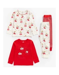 Пижамы Волшебные феи 2 шт красный белый Mothercare