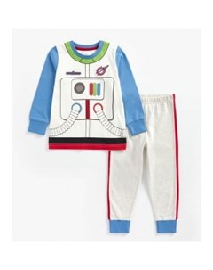 Пижама Астронавт белый синий зеленый красный Mothercare