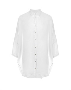 Удлиненная белая рубашка 120% lino