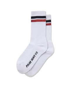 Носки SKATE CO Stripe Socks White Black Rust 2022 Polar