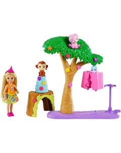 Набор игровой Barbie Веселая вечеринка Челси с питомцами и аксессуарами Mattel
