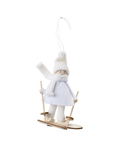 Елочное украшение Doll on skis 11см Hogewoning