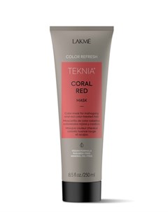 Маска для обновления цвета красных оттенков волос Color Refresh Coral Red Mask 250 мл Teknia Lakme