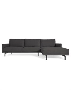 Угловой диван galene с правым шезлонгом серый 314x94x166 см La forma