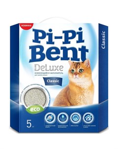 DeLuxe Classic комкующийся наполнитель для кошачьих туалетов 5 кг Pi-pi bent