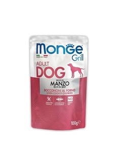 Dog Grill Паучи для взрослых собак с говядиной 100 гр Monge
