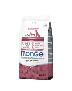 Dog Speciality Line Monoprotein Сухой корм для взрослых собак всех пород лосось с рисом 2 5 кг Monge