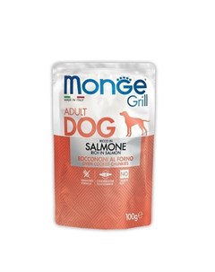 Dog Grill Паучи для взрослых собак с лососем 100 гр Monge