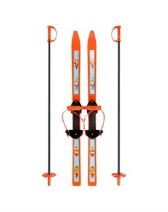 Лыжи детские пластиковые Вираж спорт палки стеклопластик 100 100 см ТМ Олимпик