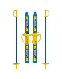 Лыжи детские пластиковые спорт Снегири палки стеклопластик 75 75 см ТМ Олимпик