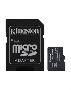 Карта памяти 8Gb Micro Secure Digital HC UHS I U3 Class 10 SDCIT2 8GB с переходником под SD Kingston