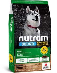 Сухой корм Sound Balanced Wellness S9 Natural Lamb Adult Dog Food из мяса ягненка для взрослых собак Nutram