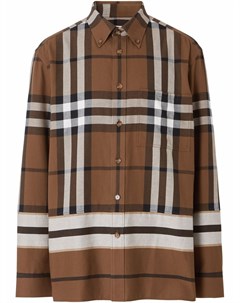 Фланелевая рубашка в клетку Burberry