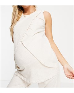 Трикотажная пижамная майка кремового цвета для кормящих матерей ASOS DESIGN Maternity Выбирай и комб Asos maternity