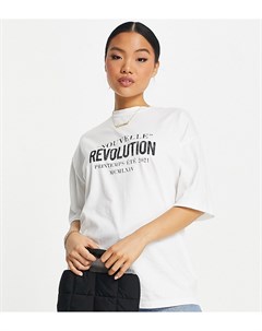 Oversized футболка с надписью Revolution Topshop petite