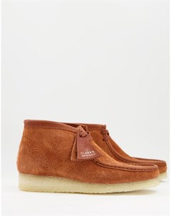 Светло коричневые замшевые ботинки wallabee Clarks originals
