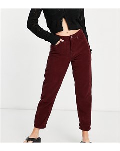 Бордовые вельветовые джинсы в винтажном стиле Topshop petite