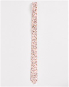 Розовый галстук с цветочным узором Asos design