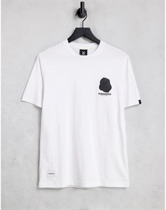 Белая футболка с логотипом Fingercroxx