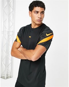 Черно оранжевая футболка Strike Nike football