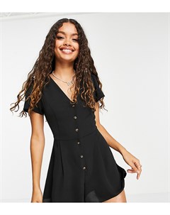 Черный чайный ромпер в стиле 90 х ASOS DESIGN Petite Asos petite