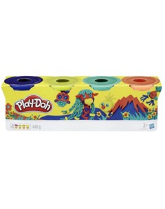 Игровой набор 4 баночки дикие цвета Play-doh