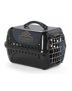 Переноска для кошек и собак Trendy runner SPRING LOCK door luxurious black черный 51х31х34 см Moderna