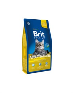 Корм premium Cat для взрослых кошек с лососем в соусе 8 кг Brit*