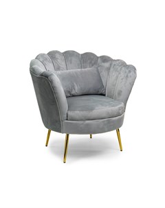 Кресло lotus grey серый 88x81x80 см Kelly lounge