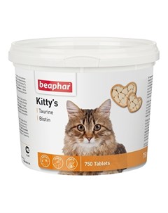 Kitty s Taurin Biotin Витаминизированное лакомство для кошек с таурином и биотином 750 таблеток Beaphar