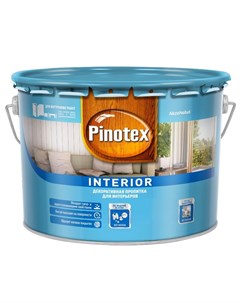 Пропитка декоративная на водной основе Interior для интерьеров бесцветная 9 л Pinotex