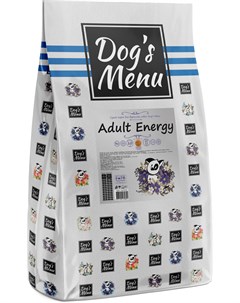 Сухой корм Adult Energy 25 11 для активных собак 10 кг Dog’s menu