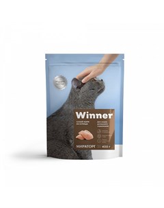 Сухой корм полнорационный из курицы для кошек домашнего содержания 400 г Курица Winner