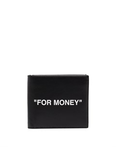 Бумажник с надписью For Money Off-white