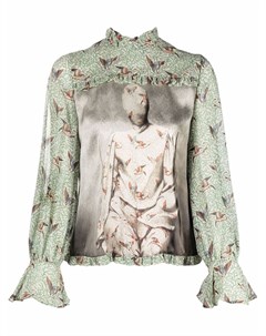 Шелковая блузка с цветочным принтом Undercover