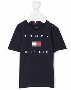 Футболка из органического хлопка с логотипом Tommy hilfiger junior