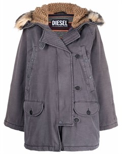 Парка с капюшоном и искусственным мехом Diesel