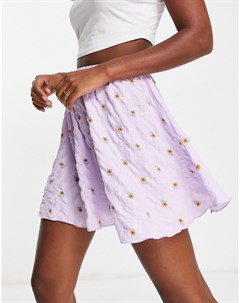 Фиолетовая юбка в горошек с оборками от комплекта Urban threads