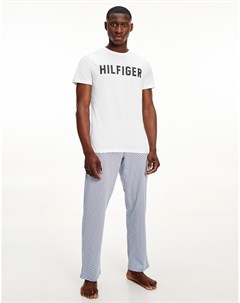 Белая футболка для дома с принтом Hilfiger Tommy hilfiger