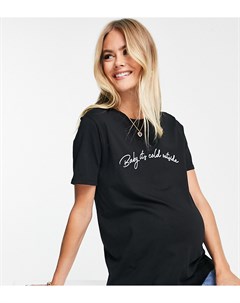 Новогодняя футболка с графической надписью Baby its cold ouside Maternity Asos design