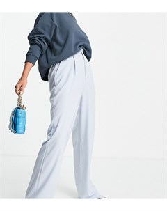 Голубые свободные брюки с широкими штанинами в винтажном стиле от комплекта Stradivarius