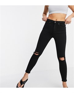 Черные джинсы со рваной отделкой Topshop Jamie Petite Topshop petite