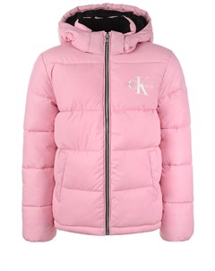 Розовая куртка с капюшоном Calvin klein