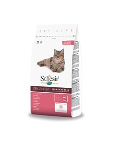 Сухой корм для кошек с ветчиной для стерилизованных и с избыточным весом 1 5 кг Schesir
