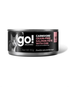 Консервы GO Solutions Carnivore Grain Free Salmon Pate with Cod CF беззерновые с лососем и треской д Go! natural holistic